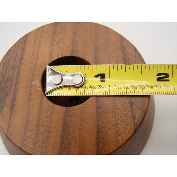 Solid American Walnut Candle Holder Round Wood Centerpiece Replacement ~3" Craft - Picture 10 of 10
